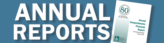 Annual Reports text with an Annual Report image on a blue background.