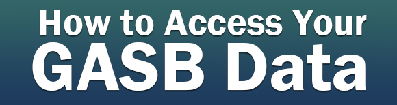 text reading how to access your GASB data