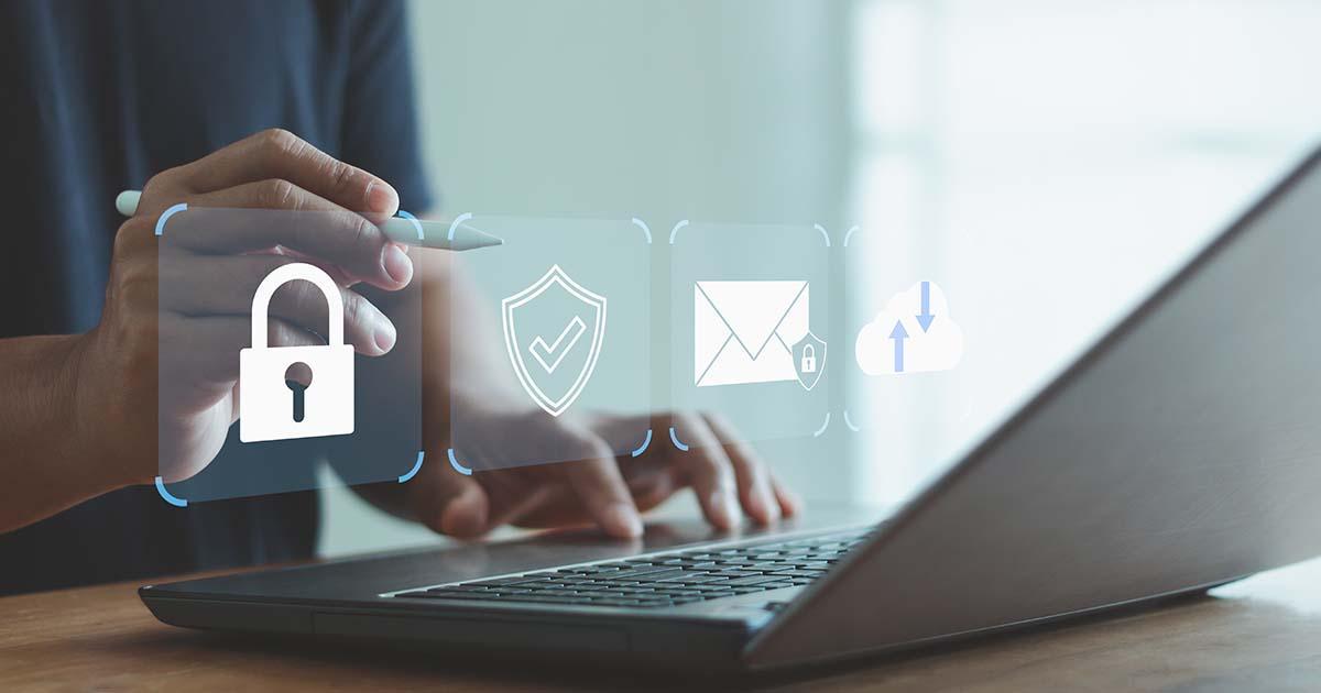 Decorative. On the left, a man