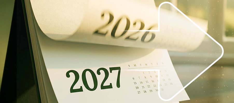 Calendar changing from 2026 to 2027.
